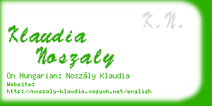 klaudia noszaly business card